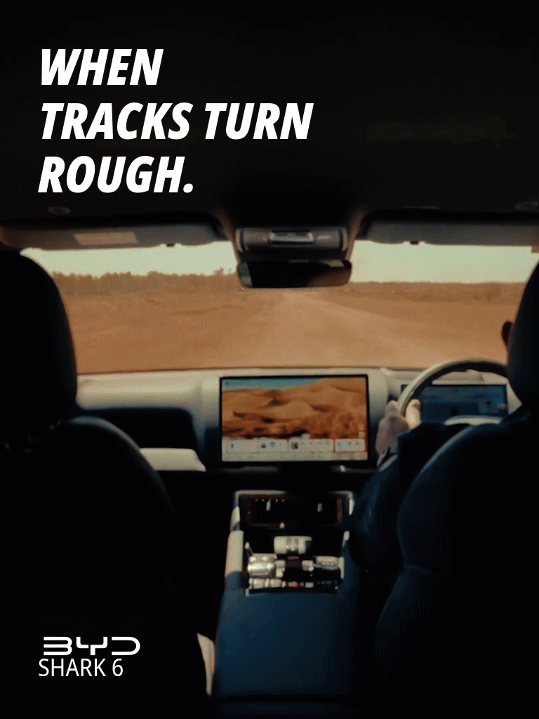 BYD Shark 6 rough tracks sequence