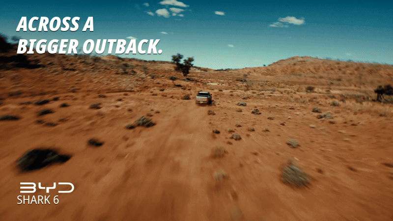 BYD Shark 6 outback sequence