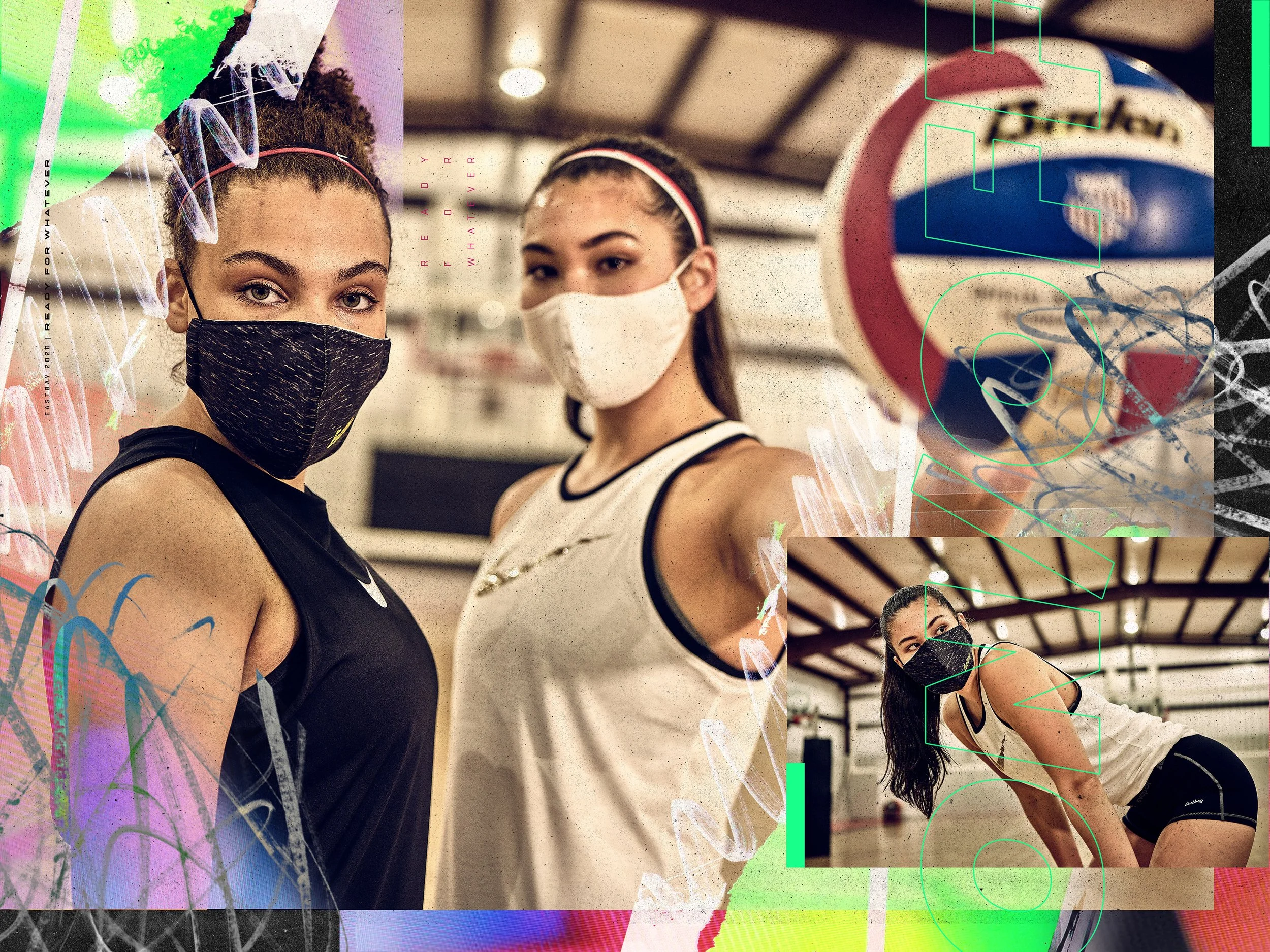 Eastbay masked athletes campaign visual
