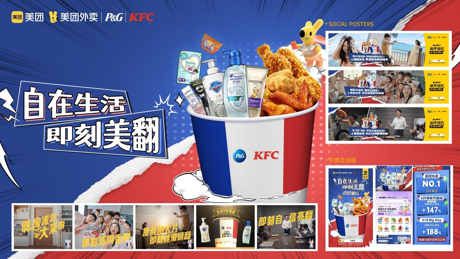 美团闪购 / 美团外卖 / P&G / KFC — 自在生活,即刻美翻